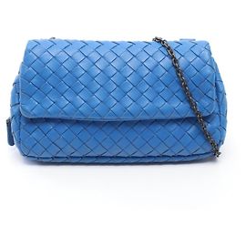 Borsa a tracolla Bottega Veneta Intrecciato Blue