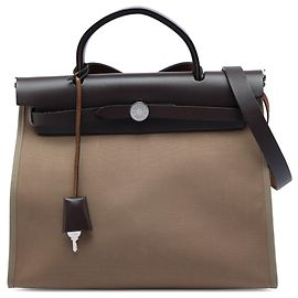 Hermès Brown Toile Herbag Zip 31
