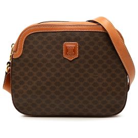 Céline Sac bandoulière Celine Brown Macadam Coated Canvas