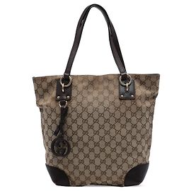 Saco Tote Gucci Beige GG Canvas GG Charm