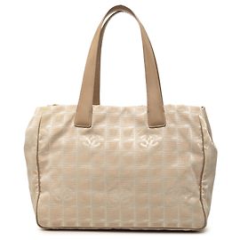 Borsa tote Chanel Beige New Travel Line in nylon