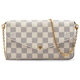 Louis Vuitton White Damier Azur Pochette Felicie