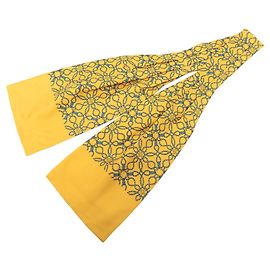 Hermès Yellow Rope Printed Silk Ascot Scarf