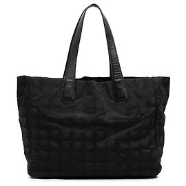 Chanel Black New Travel Line Nylon Tote