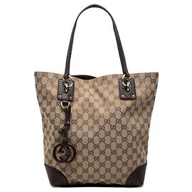 Saco Tote Gucci Beige GG Canvas GG Charm