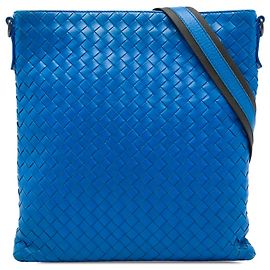 Bottega Veneta Bolso bandolera VN de Nappa Intrecciato azul