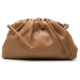 Bottega Veneta The Mini Pouch Crossbody in nappa marrone