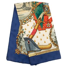 Lenço de seda Hermès Blue Napoleon 90