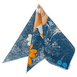Carré Hermès Blue Amis Pour La Vie en soie 45