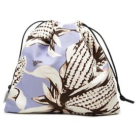 LOEWE White Paulas Ibiza Canvas Corn Print Drawstring Pouch