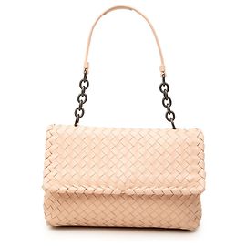 Borsa a tracolla Bottega Veneta Olimpia Small in Nappa Intrecciato rosa