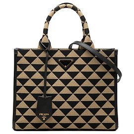 Prada Bolso Satchel Small Canvas Symbole Triangolo Negro
