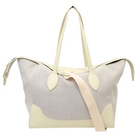 BOLSA DE VIAGEM LORO PIANA SESIA HAPPY DAY XL LIN CUIR CREME