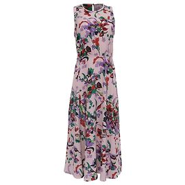 Vestido maxi con estampado floral Kate Spade en poliéster rosa