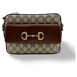Gucci Horsebit 1955 Camera GG Coated Canvas with Leather Small