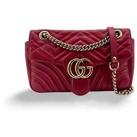 Gucci GG Marmont Flap Chevron Leather