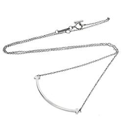 Pendentif Tiffany & Co. T Smile Or Blanc 18K Small