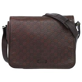 Borsa a tracolla con patta Gucci (Outlet) Pelle Guccissima