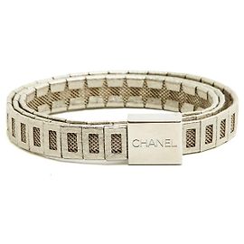 Cinturón Chanel 1998 de Metal Plateado