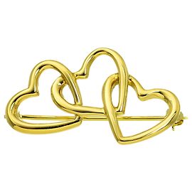 Autre Marque Tiffany & Co. Triple Heart Brosche aus 18K Gelbgold