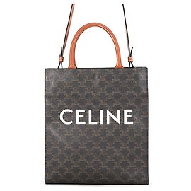 Céline Celine Triomphe Small Vertical Cabas Leather Handbag