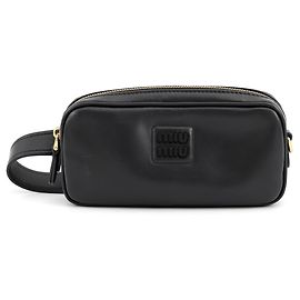 Pochete Miu Miu em couro de bezerro preto