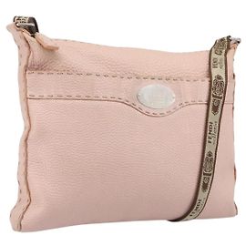 Fendi Vintage Selleria Zip Messenger Leather Large