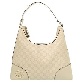 Borsa a spalla singola Gucci in pelle avorio