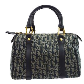 Christian Dior Vintage Trotter Boston Diorissimo Canvas Small