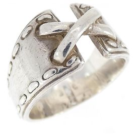 Hermès Hermes Mexico Silver Band Ring