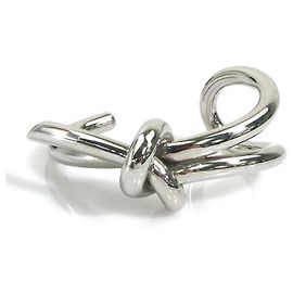 Brazalete Rígido de Metal Plateado Balenciaga