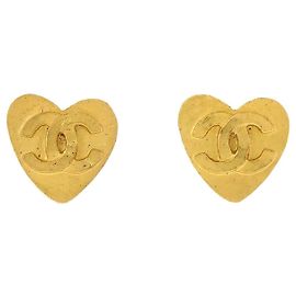 Chanel CC Hearts Clip On Metal