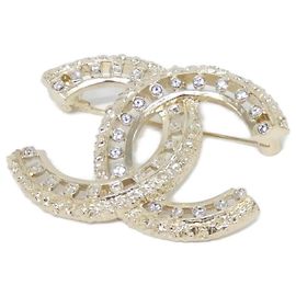 Broche Chanel AB7765 Dorado y Transparente