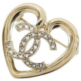 Broche Chanel ABA093 Dorée et Transparente