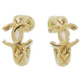 Pendientes de botón Chanel Gold ABH190