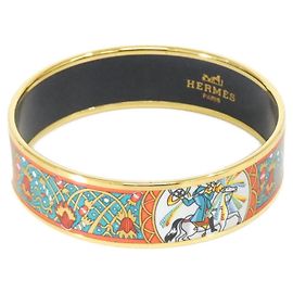 Bracelete Hermès Ouro Vermelho Verde