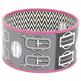 Hermès Brazalete Hermes blanco y negro
