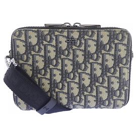 Bolsa de mão Christian Dior Dior DIOR Zip Pouch em jacquard Oblique