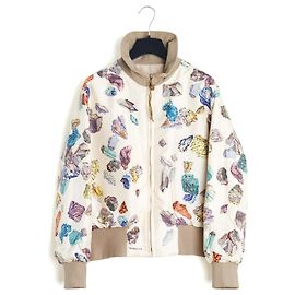 Hermès Bomber Reversibile in Twill di Seta - Motivo Minéraux