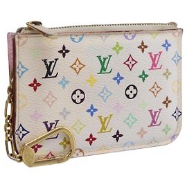 LOUIS VUITTON Multicolor Pochette ClesNM Coin Purse M93734 LV Auth 207645