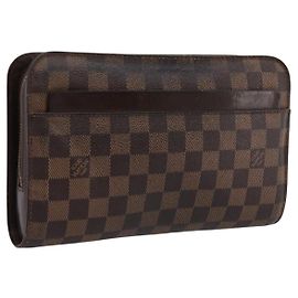 LOUIS VUITTON Damier Ebene Saint Louis Clutch Bag N51993 LV Auth 206646