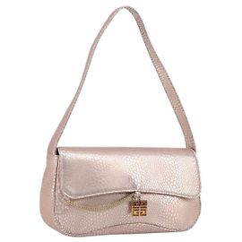 Bolsa de Ombro GIVENCHY em Couro Pink Gold Auth 206784M