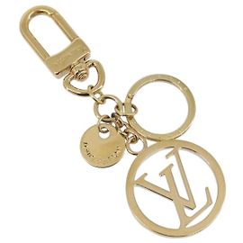 LOUIS VUITTON LV Circle Charm Metal Gold Tone M68000 LV Auth 205468M