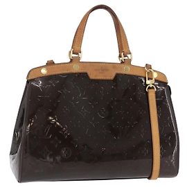 LOUIS VUITTON Monogram Vernis Blair MM Hand Bag Amarante M91619 LV Auth BA16111