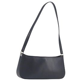 Borsa a tracolla Salvatore Ferragamo Gancini in pelle nera e argento autentica 205397