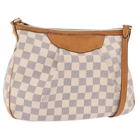 LOUIS VUITTON Damier Azur Siracusa PM Shoulder Bag N41113 LV Auth 206447A