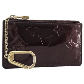 LOUIS VUITTON Monogram Vernis Pochette Cles Monedero Amarante M93518 LV Auth 206941
