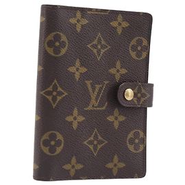 LOUIS VUITTON Monogram Agenda PM Day Planner Cover R20005 LV Auth BA16098