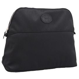 Hermès HERMES Bolide Pouch 30 Pouch Canvas Black Silver Auth 205509M