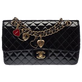Bolsa CHANEL Timeless/Classique em Couro Verniz Preto - 103960